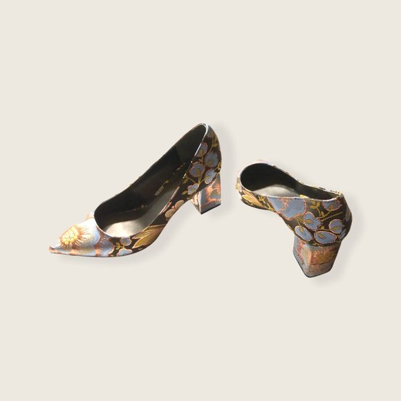 Marc Fisher Ltd. silk brocade & matching clutch - Picture 5 of 10